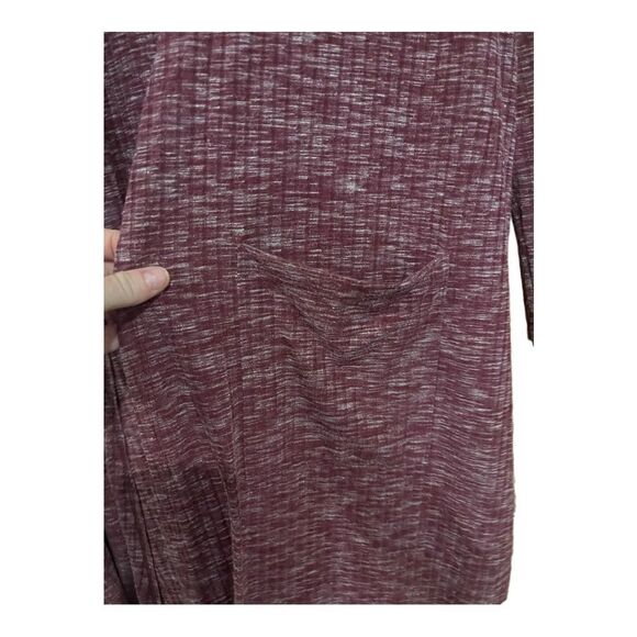 LuLaRoe Purple Sarah Textured Pocket Long Duster Women Small - Picture 2 of 4